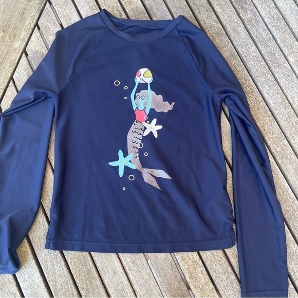 Set of 2 pc SUN PROTECTION mermaid top, swim unicorn top Girls 7/8 - Picture 2 of 6